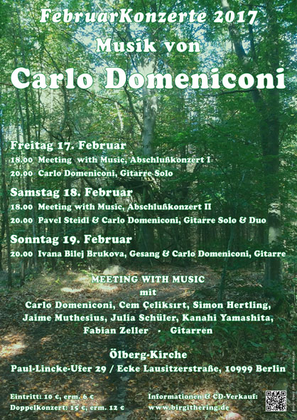 Carlo Domeniconi Februarkonzerte 2017