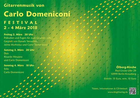 Carlo Domeniconi Festival März 2018 in Berlin