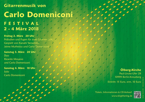 Carlo Domeniconi Festival März 2018 in Berlin