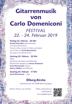 Carlo Domeniconi Festival Februar 2019 Berlin Carlo Domeniconi Festival Februar 2019 in Berlin